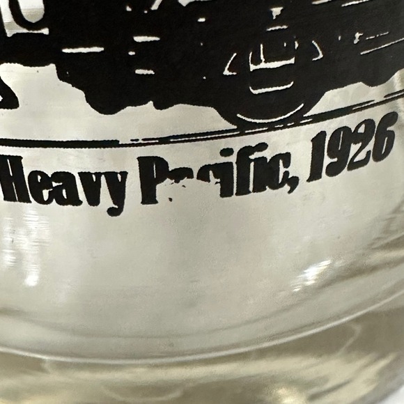 Vintage Train Lowball Drinking Glasses Set of 6 Locomotive Heavy Pacific - Picture 14 of 14